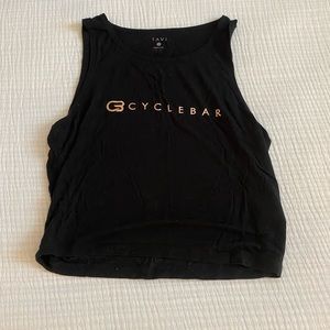 Tight fitted cropped CycleBar tank